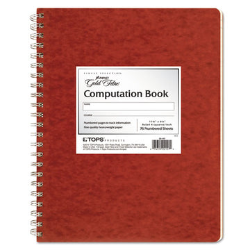 Ampad® Computation Book, Quadrille Rule, Brown Cover, 11.75 X 9.25, 76 Sheets freeshipping - TVN Wholesale